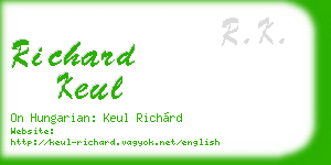 richard keul business card
