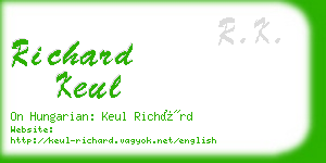 richard keul business card